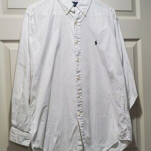 Ralph Lauren White Casual Button Down Shirt